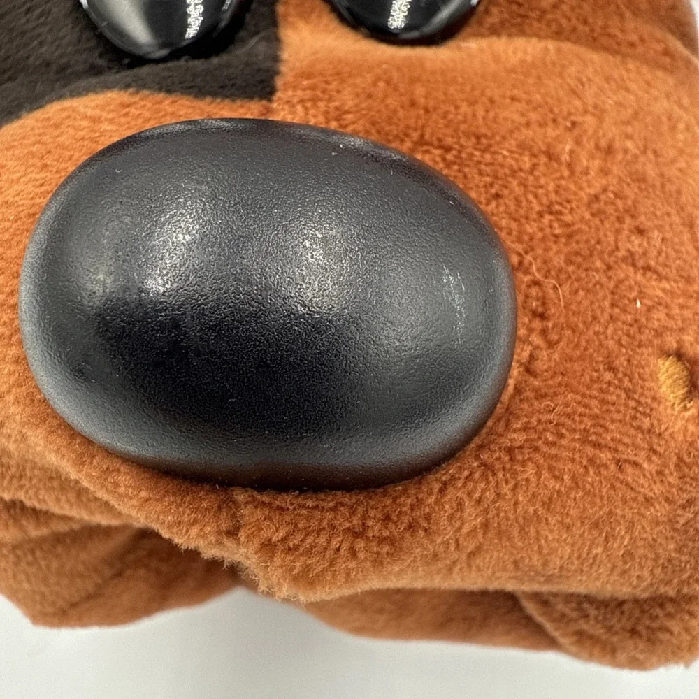Pound Puppy Plush Dog Brown Black Spots Red Collar Long Ears 2019